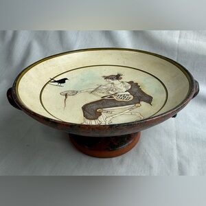 Cylix of Apollo in Delphi Handmade & Painted Museum Replica Ceramic PedestalBowl